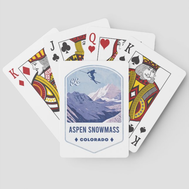 Aspen Snowmass Colorado Ski Badge Playing Cards (Back)