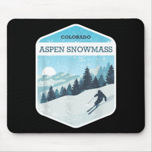 Aspen snowmass ski resort colorado snowboarding mouse mat