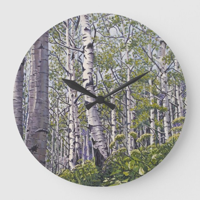Aspen Tree Woodland Large Clock (Front)