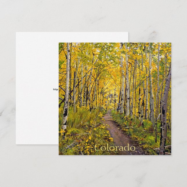 Aspen Trees In Fall Card (Front/Back)