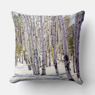 Aspen Trees in the Forest Cushion