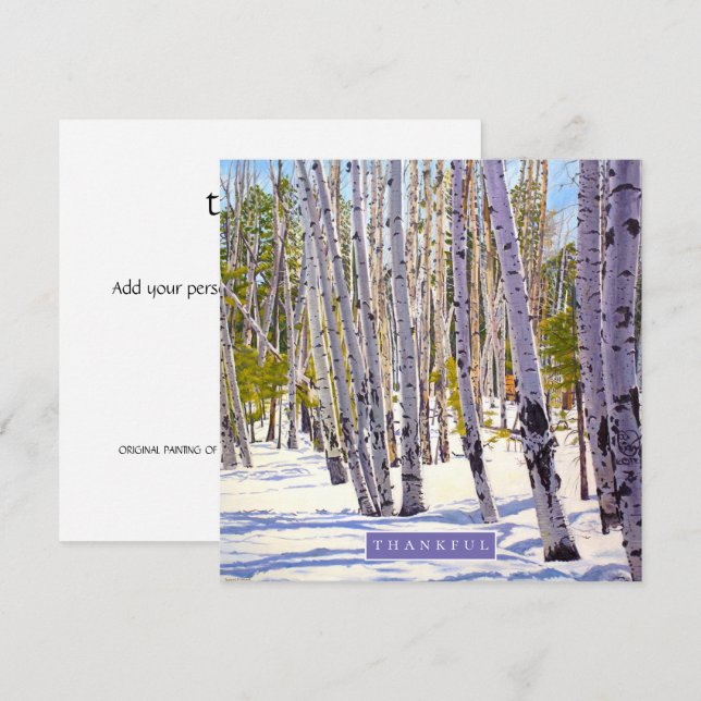 Aspen Trees in the Forest Holiday Card (Front/Back)