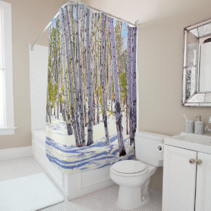 Aspen Trees in the Forest Shower Curtain