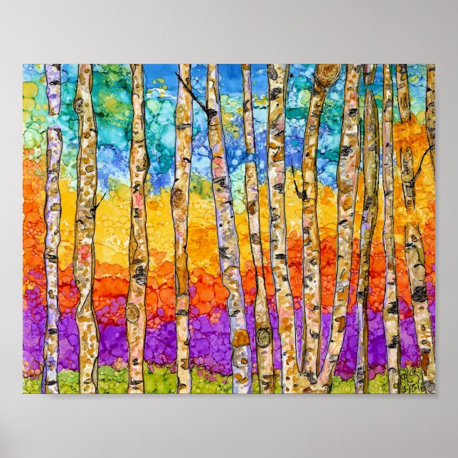 Aspen Trees Poster - 10" x 8" (Front)