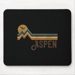 Aspen Vintage Men Women 70s Artwork Mouse Mat