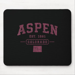 Aspen vintage sports colorado athletic throwback mouse mat