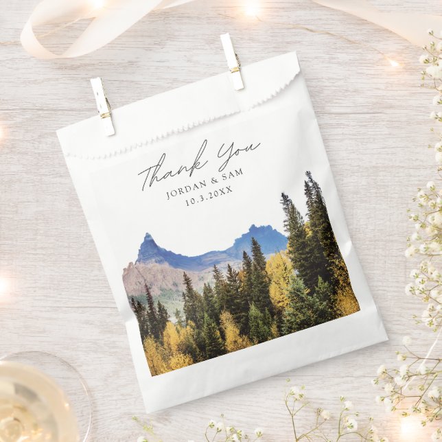 Aspen Wedding Photo Colorado Favour Bags (Clipped)