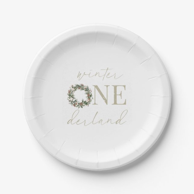 ASPEN Winter ONEderland Paper Tableware Plate (Front)