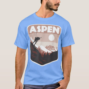 Aspen Winter Sports Design Skier Snowboard T-Shirt