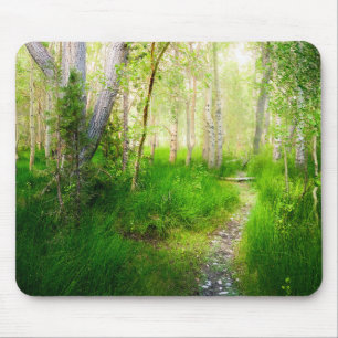 Aspens and Lush Grasses at Convict Lake Mouse Mat