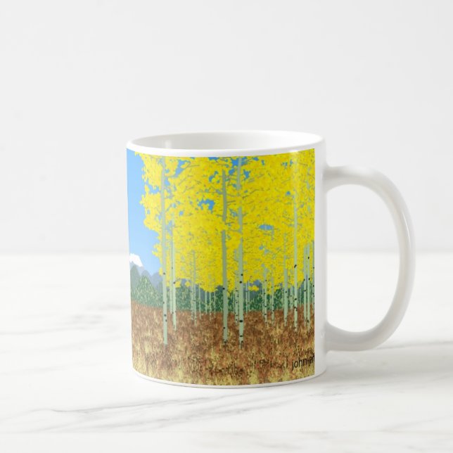 aspens in autumn coffee mug (Right)
