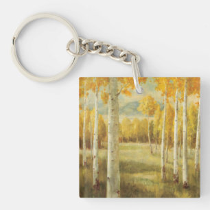 Aspens in Autumn Key Ring