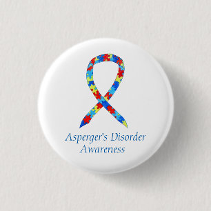 Asperger's Disorder Custom Ribbon  Art Pins