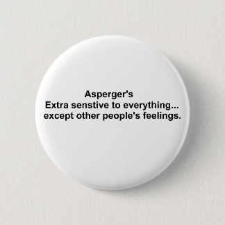 Asperger's gear 6 cm round badge