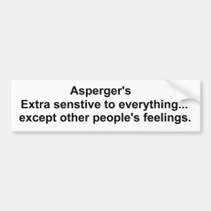 Asperger's gear bumper sticker