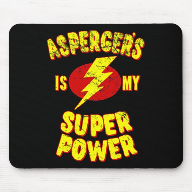 Asperger's Is My Super Power  Mouse Mat (Front)