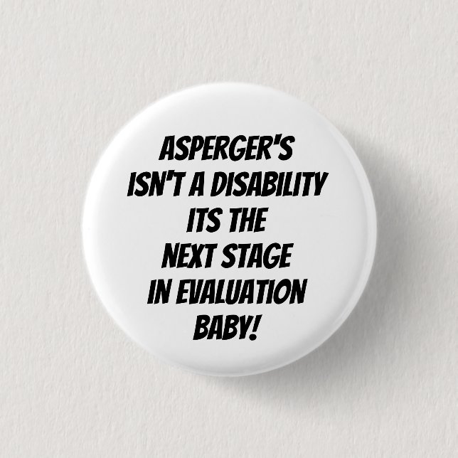 aspergers syndrome awareness badge (Front)