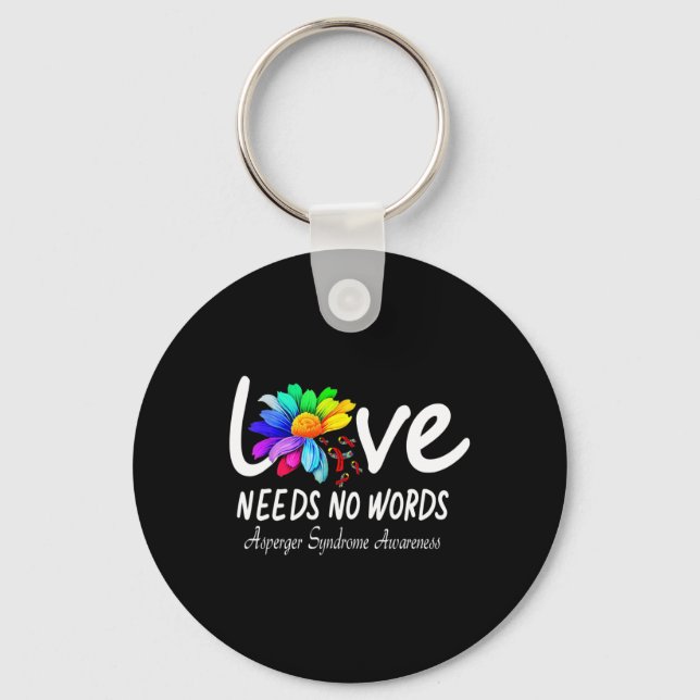 Asperger's Syndrome Awareness  Key Ring (Front)