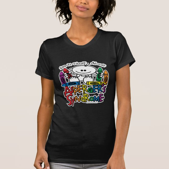 Asperger's Syndrome Crayons T-Shirt (Front)