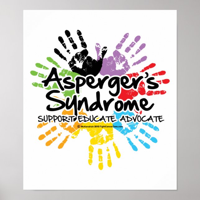 Asperger's Syndrome Handprint Poster (Front)