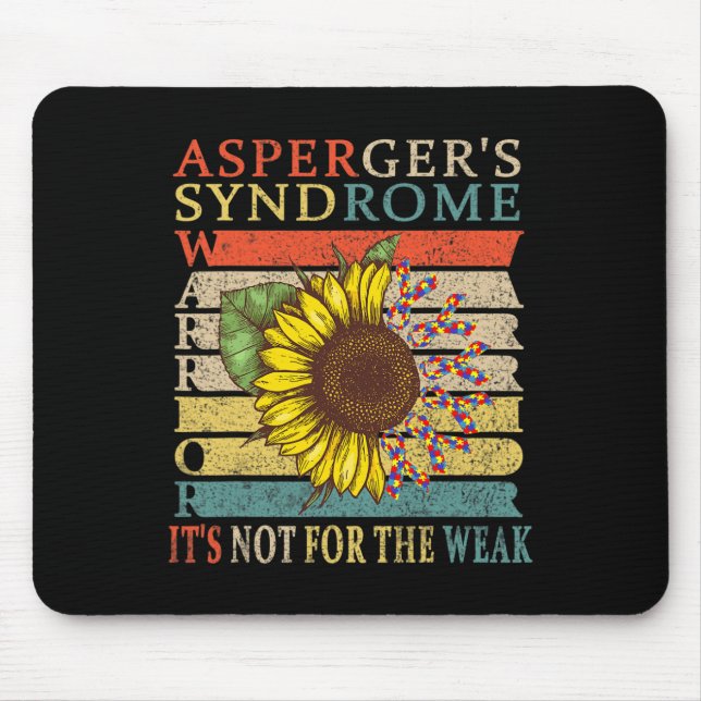 Asperger's Syndrome Warrior  Mouse Mat (Front)
