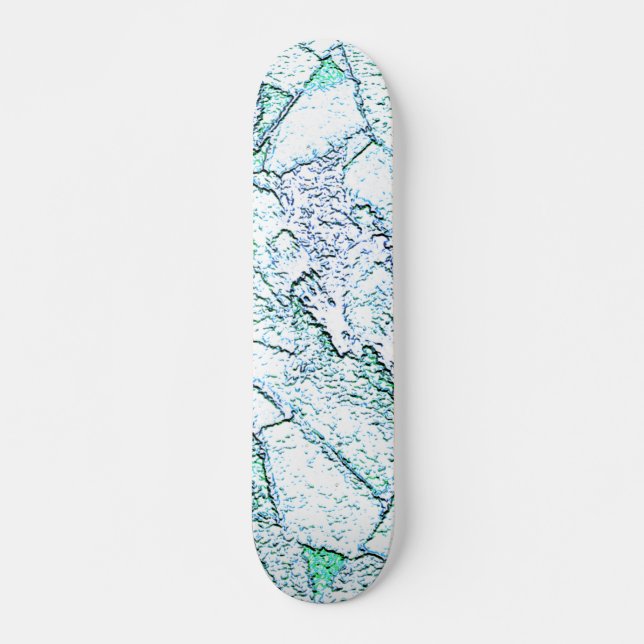 Áspero como rocha, num misto de ciano e menta skateboard (Front)