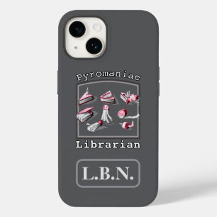 Asphalt Add Name Initials Pyromaniac Librarian Case-Mate iPhone 14 Case