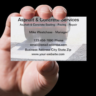 Asphalt And Concrete Paving Business Cards