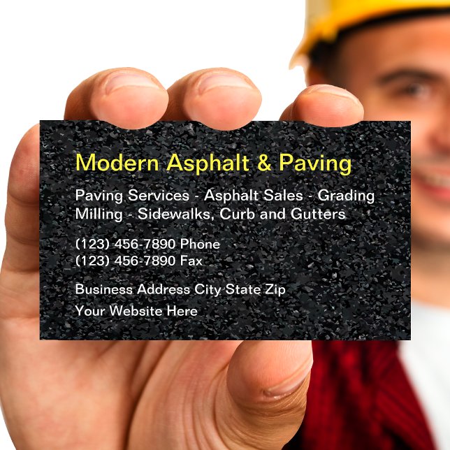 Asphalt And Paving Construction Services Business Card (Creator Uploaded)