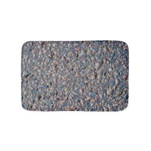 Asphalt and pebbles texture bath mat