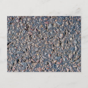 Asphalt and pebbles texture postcard