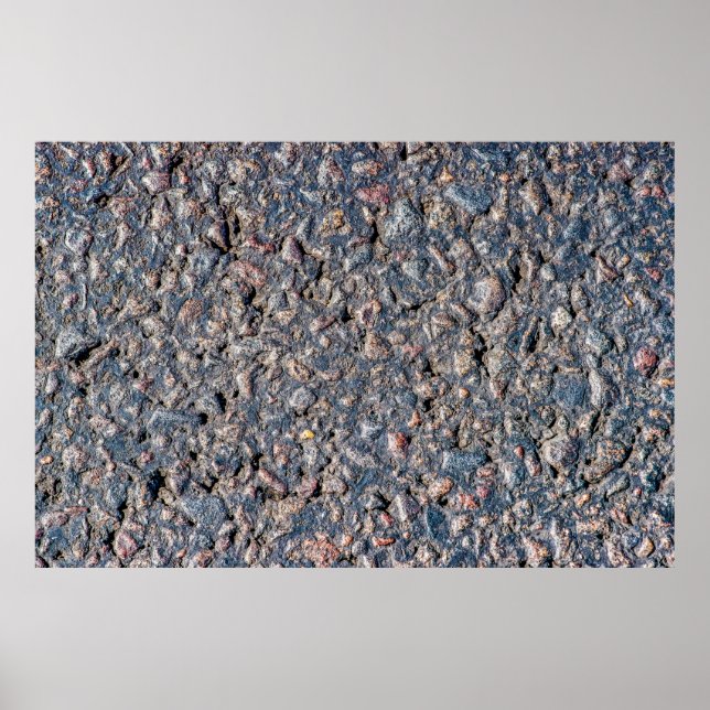 Asphalt and pebbles texture poster (Front)