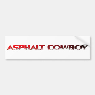Asphalt Cowboy Red Name Line 1 Bumper Sticker