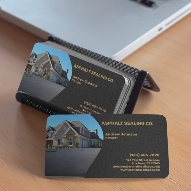 Asphalt Driveway Sealing Company Business Card (Creator Uploaded)