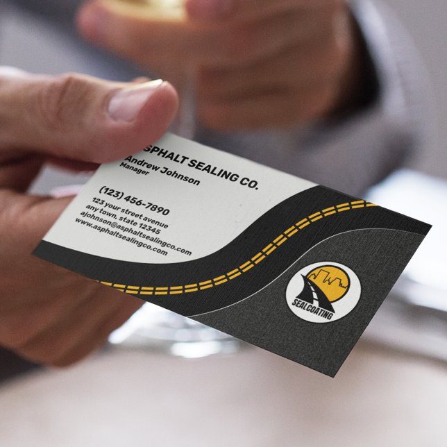 Asphalt Driveway Sealing Company Business Card (Creator Uploaded)