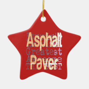 Asphalt Paver Extraordinaire Ceramic Tree Decoration