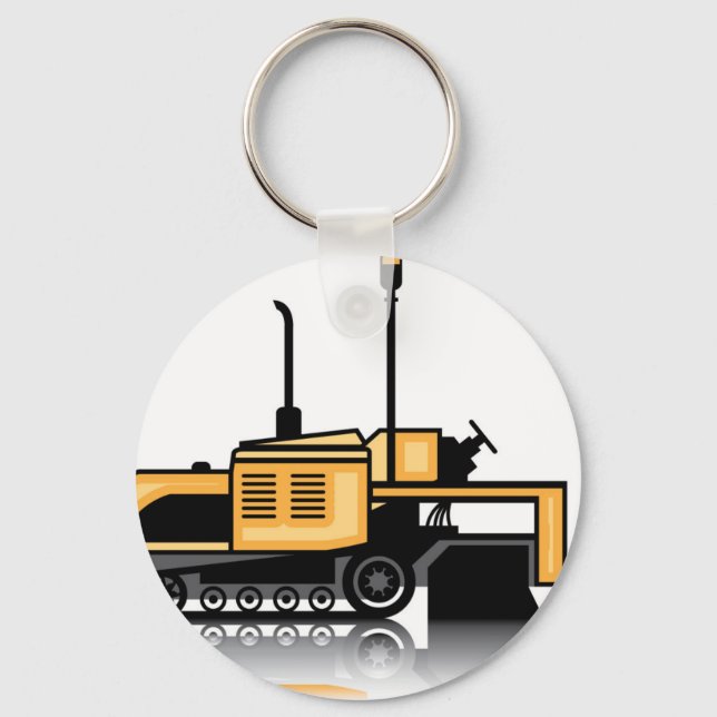 Asphalt paver vector key ring (Front)