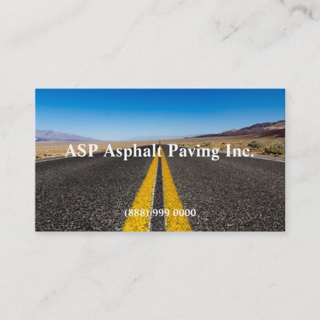 Asphalt Paving Business Card (Front)