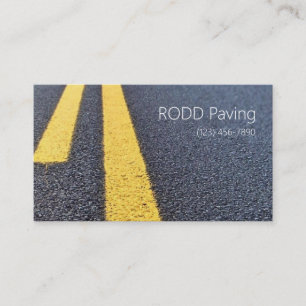 Asphalt, Paving, Construction, Roadwork Business Business Card
