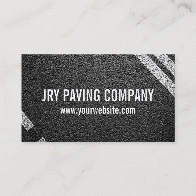 Asphalt, Paving, Construction, Roadwork Business Card (Front)
