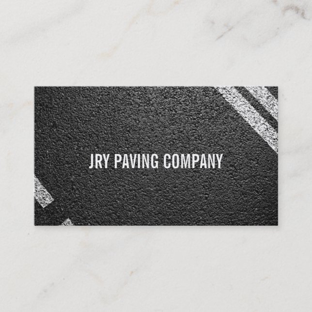 Asphalt, Paving, Construction, Roadwork Business Card (Front)