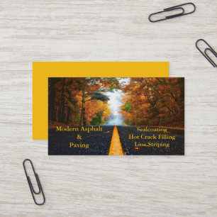 Asphalt & Paving / Driveway Construction Services Business Card