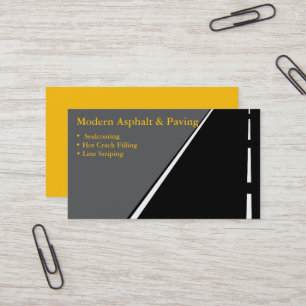 Asphalt & Paving / Driveway Construction Services Business Card