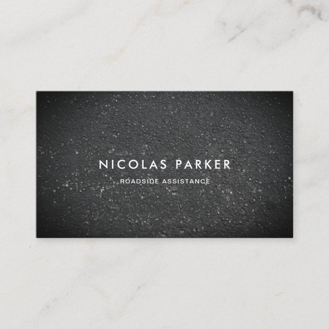 Asphalt road texture business card (Front)