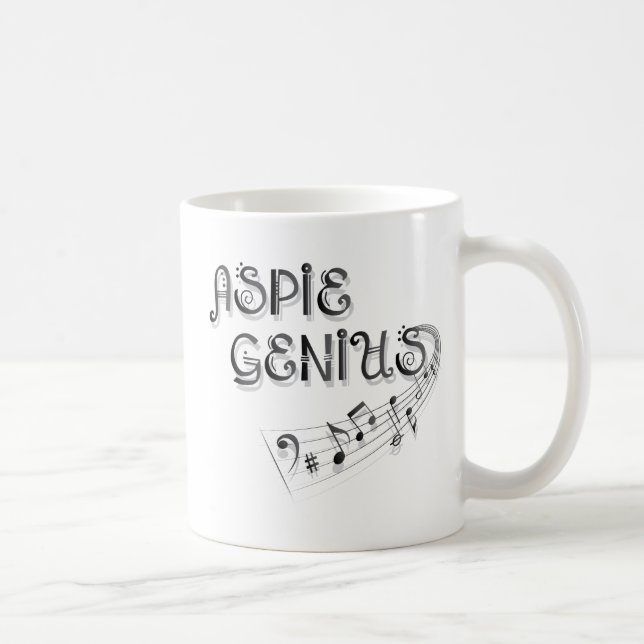 Aspie Genius - Music Coffee Mug (Right)