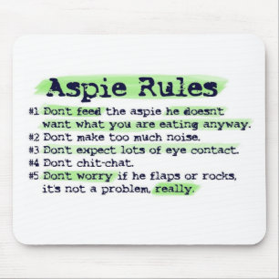 Aspie Rules Mouse Mat