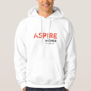 ASPIRE HIGHER Inspire Christian WHITE Hoodie
