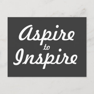 Aspire Inspire Motivational Postcard