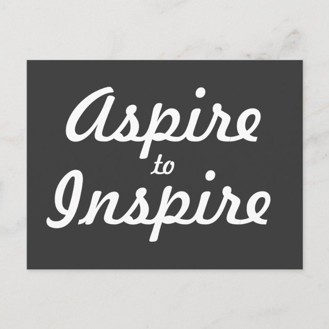 Aspire Inspire Motivational Postcard (Front)
