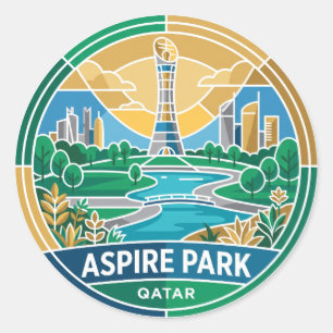 Aspire Park Qatar Classic Round Sticker